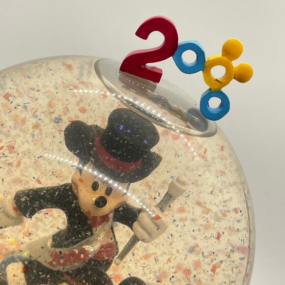 Mickey Mouse Millennium Water Globe- NIB - Picture 10 of 11